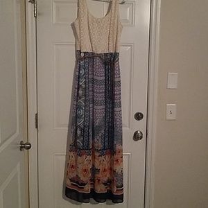 A U W floral maxi dress
